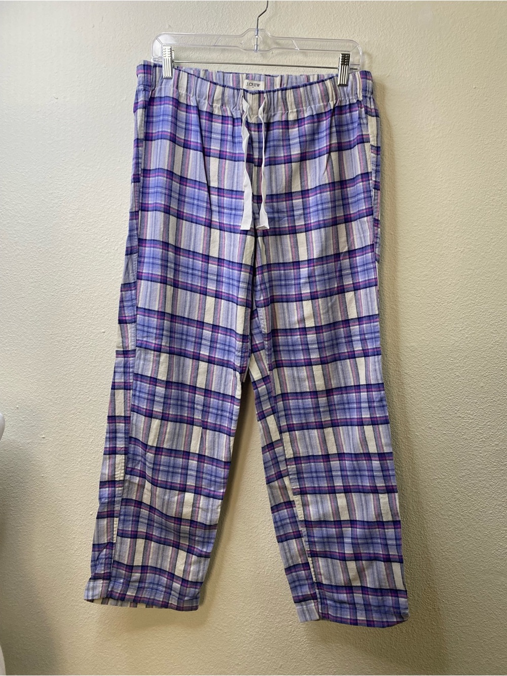 J. Crew Purple Plaid Cotton Pajama Pants